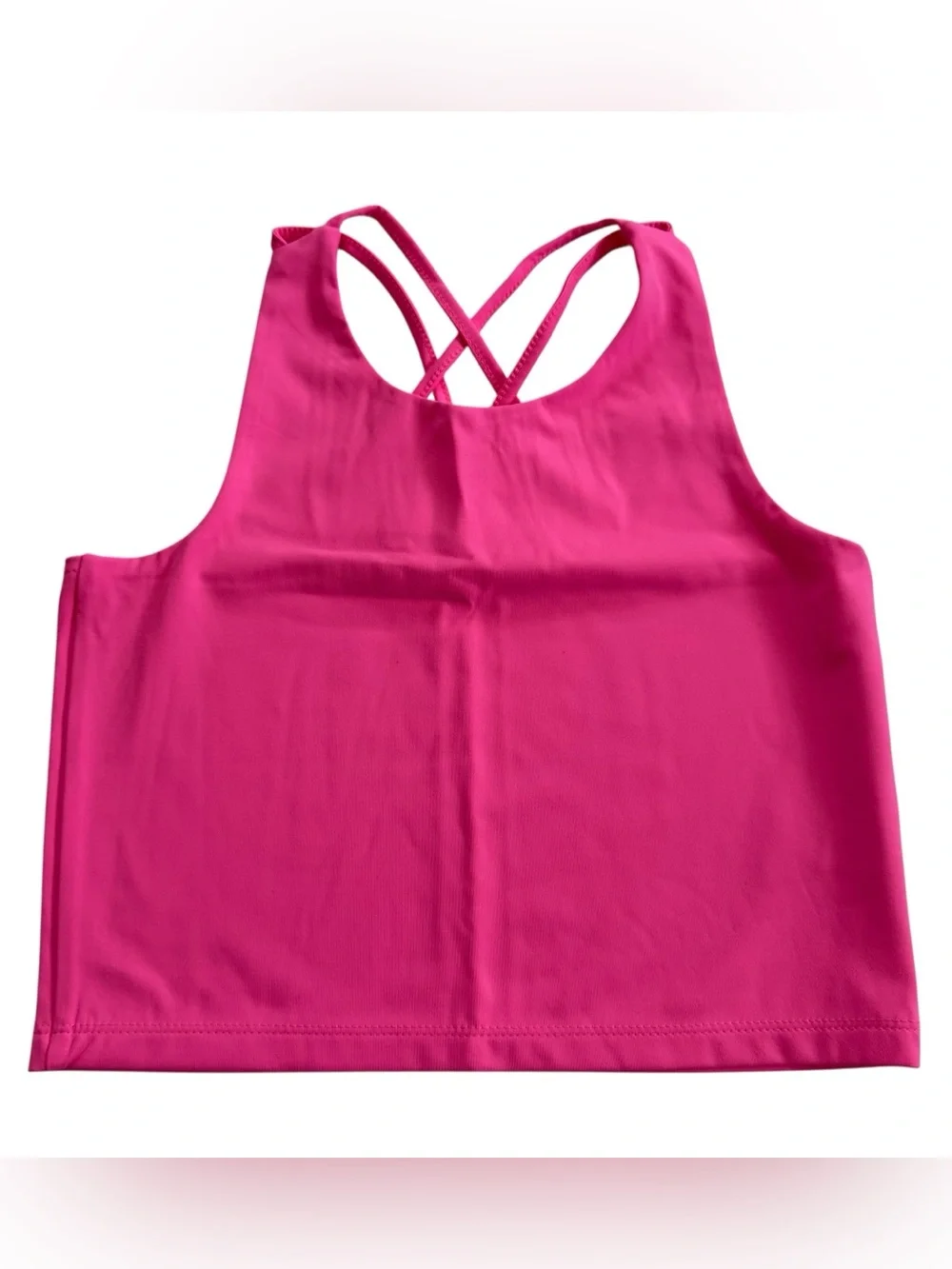 The Children’s Place Girls Quick Dry Cross Back Tank Top & Leggings Set Hot Pink